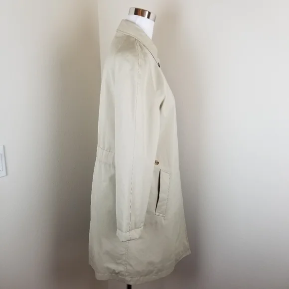 BURBERRY Beige Car Coat Size 12 PRISTINE Condition